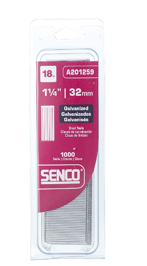 Senco 18-Gauge by 1-1/4 Inch Electro Galvanized Brads