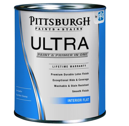 Pittsburgh Paints  Ultra Interior Flat Paint & Primer White Base - 1 qt