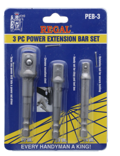 Regal 3 pc power extension Bar set