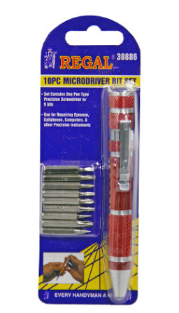 Regal 10 pcs Microdriver Bit Set