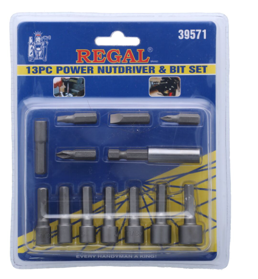 Regal 13-Piece Break-Resistant Power Nut-driver and Bit Set