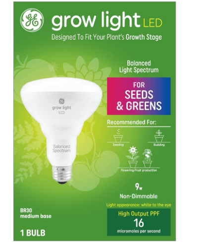 LED for Seeds &Greens Grow Light, BR30, 9-Watt