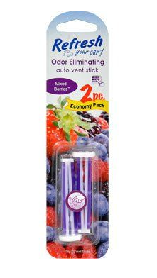 Refresh Your Car! Vent Air Freshener (Mixed Berries Scent, 2 Pack)