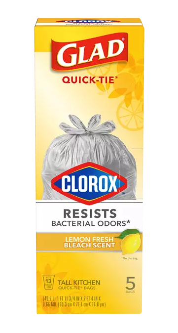 Glad 5 Quart Clorox Lemon Fresh Bleach Scent