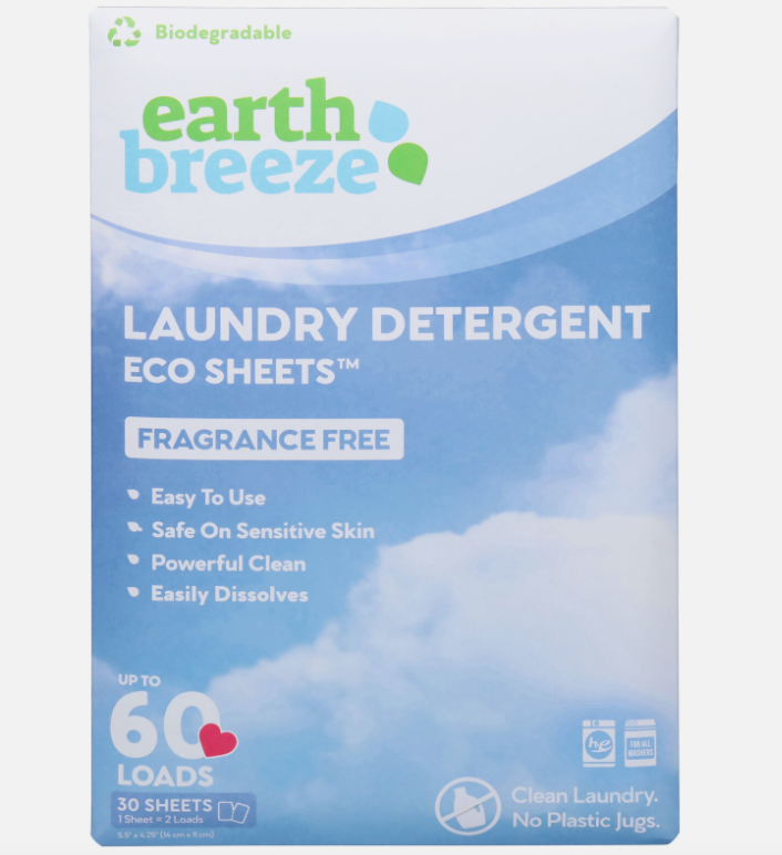 Earth Breeze Laundry detergent Eco Sheets Fragrance free