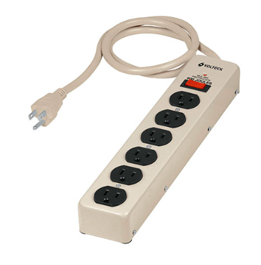 6 outlet metal Surge protector 600 joules (47185)