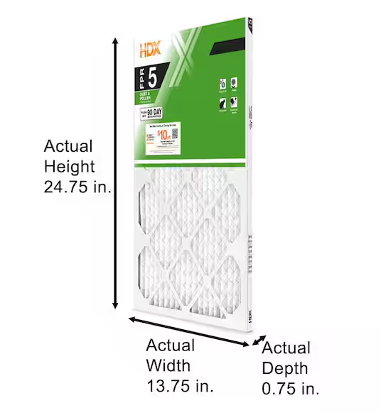 HDX Air Filter 16x25x1