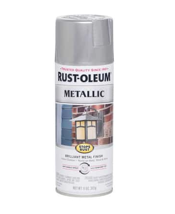 Rust-Oleum Stops Rust Metallic Silver Metallic Spray Paint 11 oz