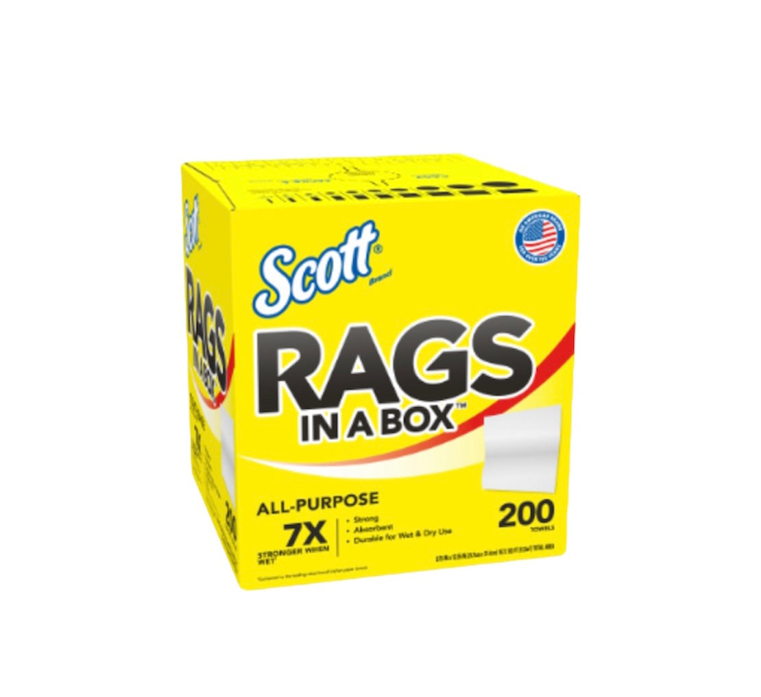 200-Pk. Box of Rags White