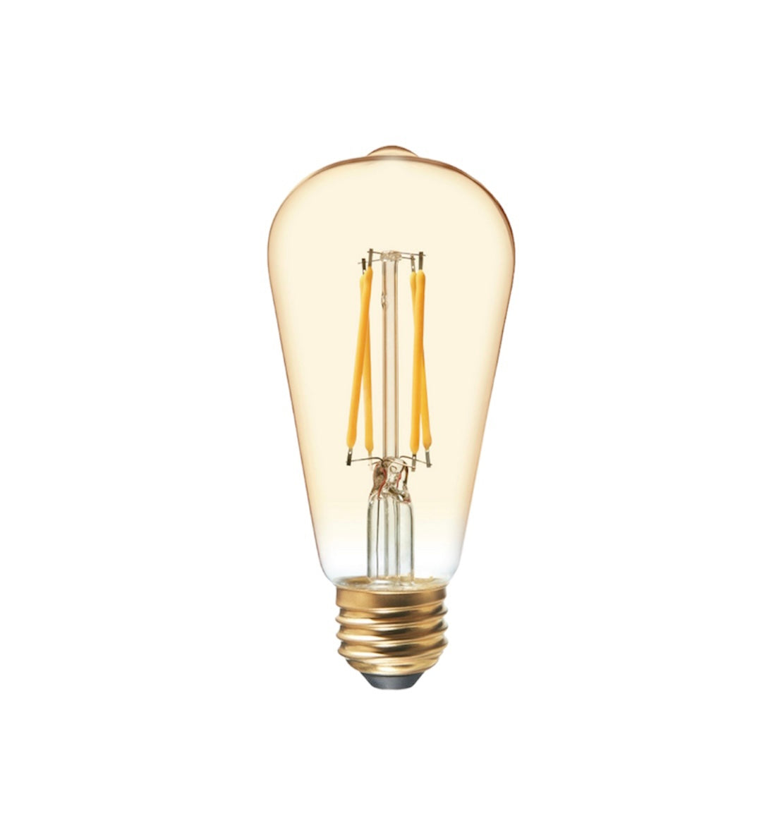 LED Vintage Light Bulb ST19 Warm White Amber Bulb 560 Lumens 6-Watt 2-Pk.