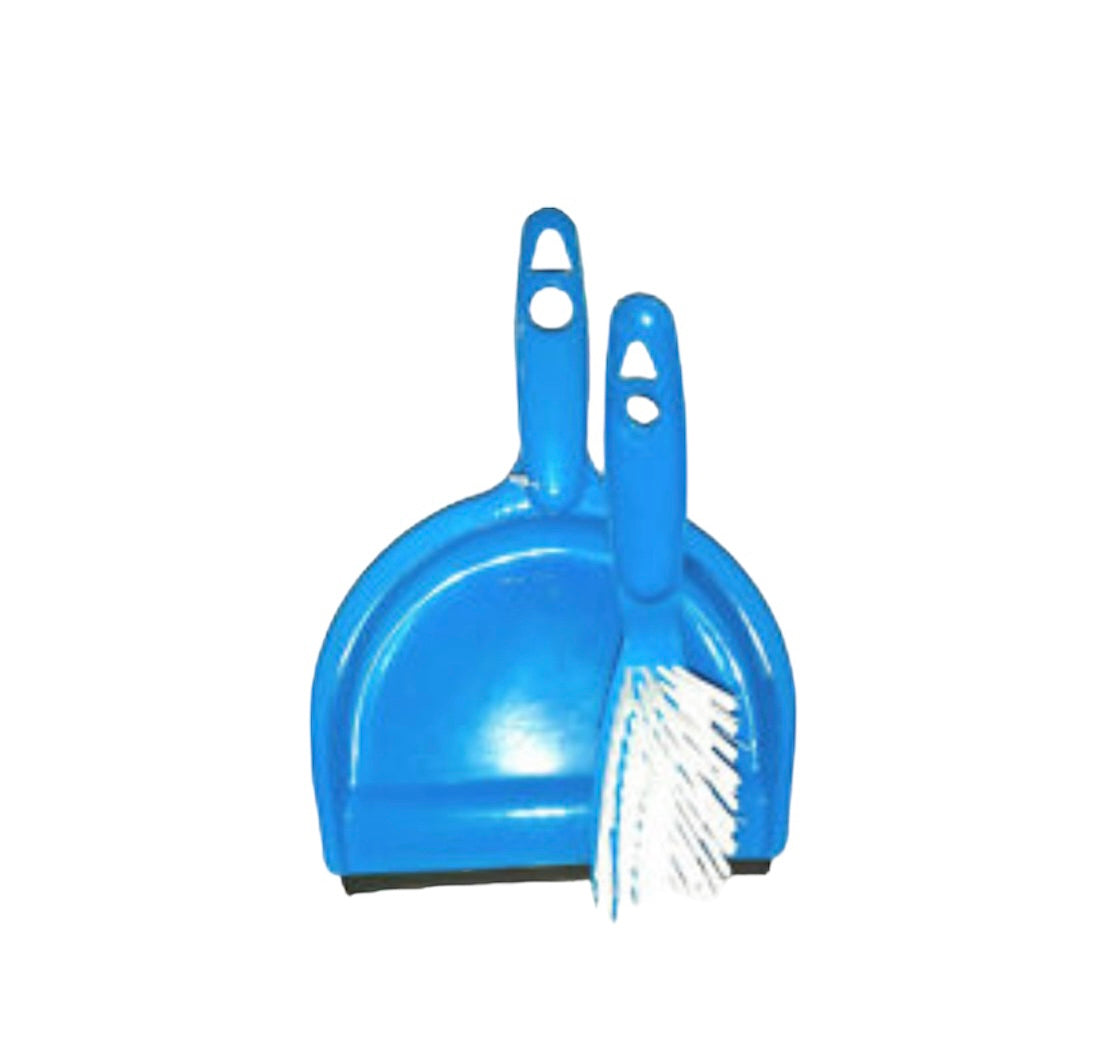 Blue Dust Pan Brush Set