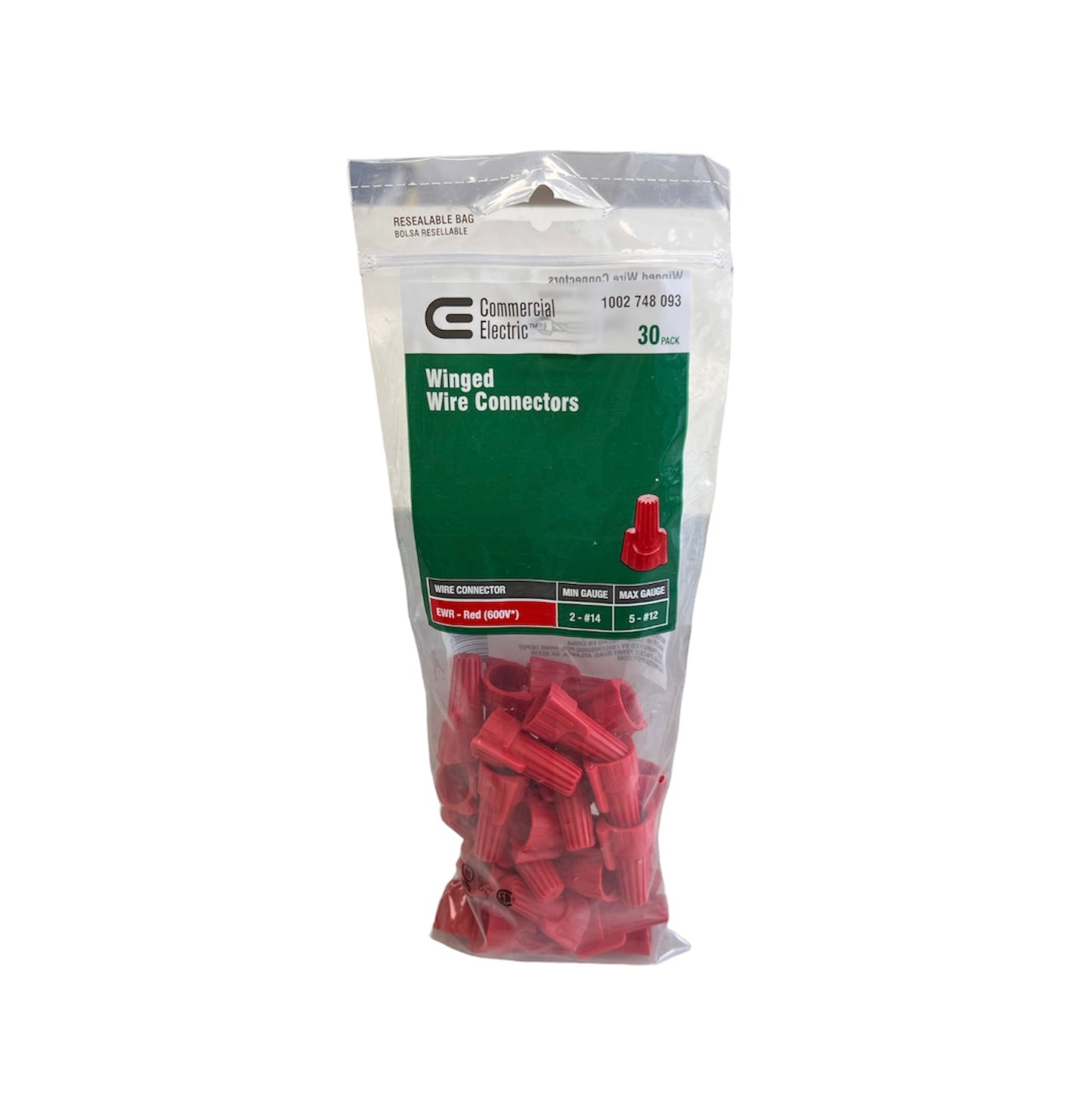 Winged Wire Connect Red 30 Pack