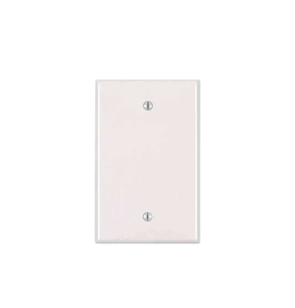 1-Gang Midway Blank Nylon Wall Plate White