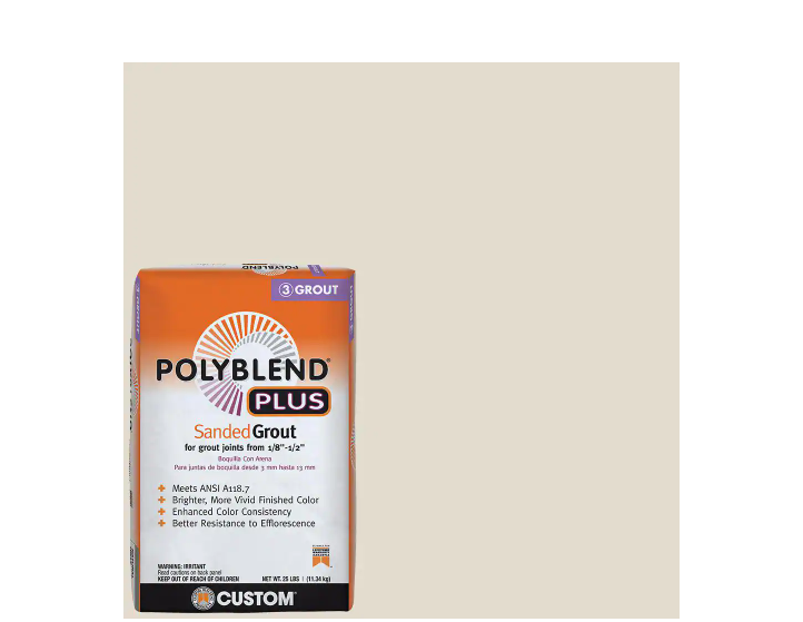 Polyblend Plus #11 Snow White 25 lb. Sanded Grout