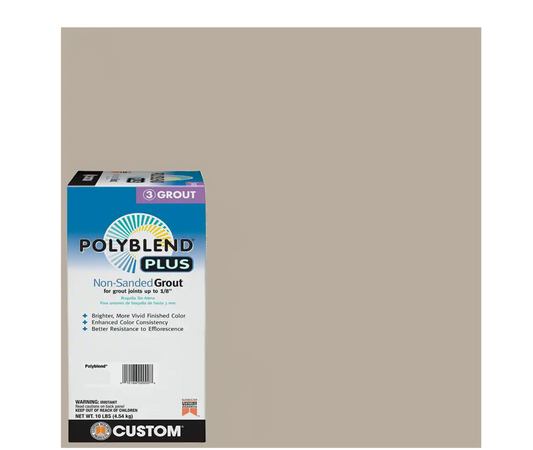 Polyblend Plus #386 Oyster Gray 10 lb. Non-Sanded Grout