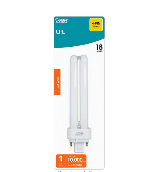 18-Watt 4-Pin CFL Light Bulb Soft White 2700K (1-Bulb)