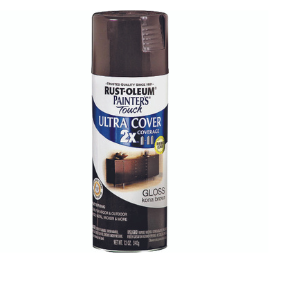 Painter's Touch 2X Spray Paint Gloss Kona Brown 12-oz.