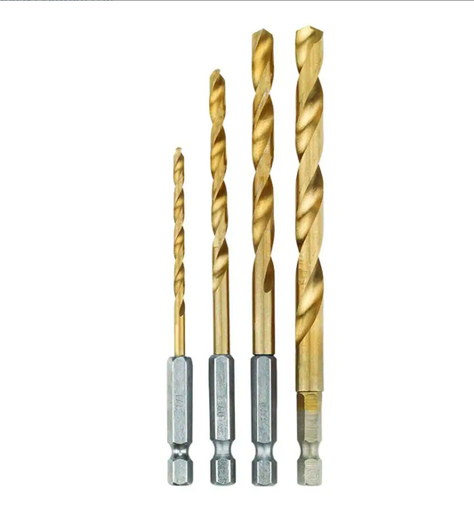 SpeedLoad+ Titanium 4-Piece Hex Shank Drill Bit Set