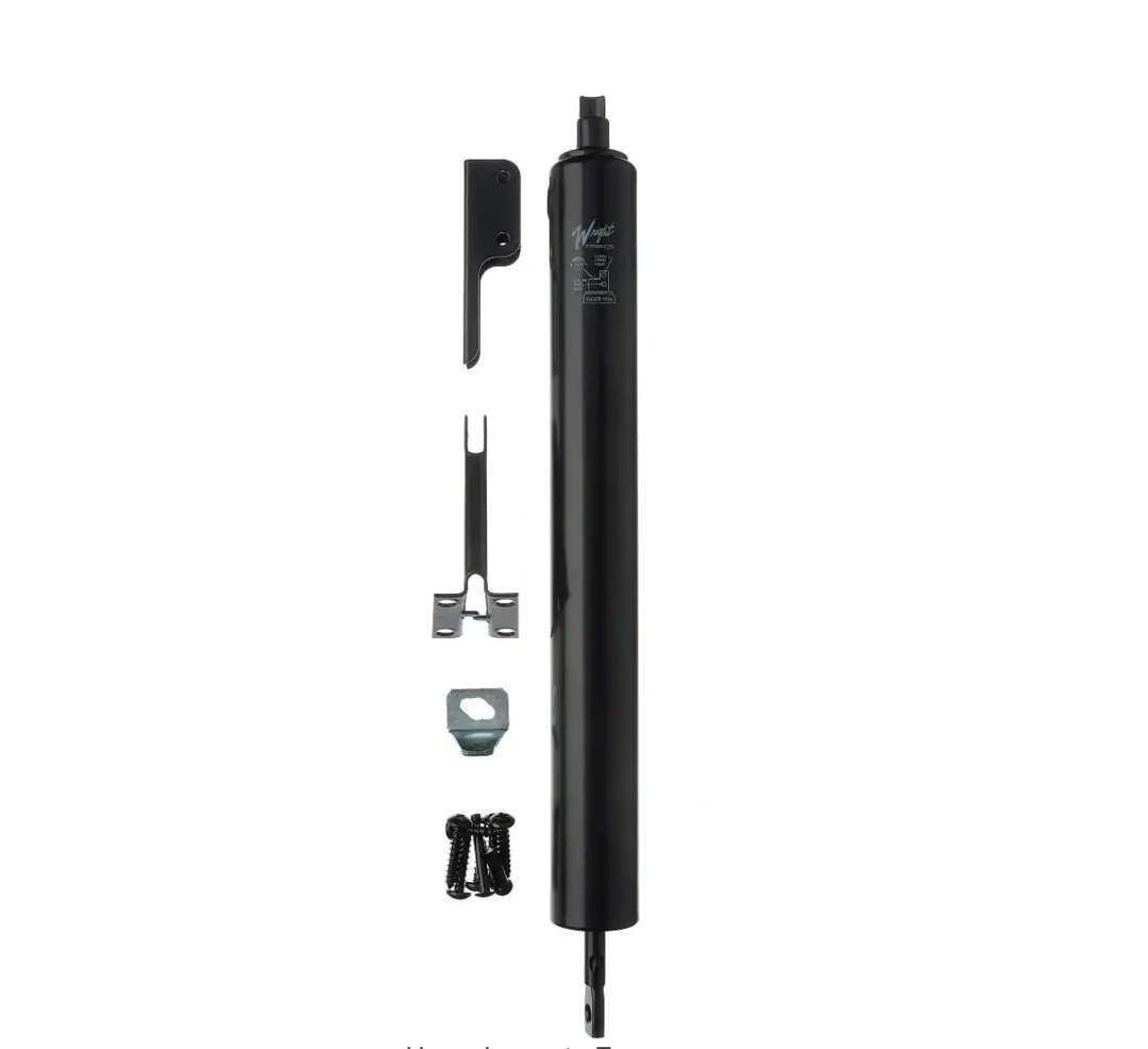 Standard-Duty Black Pneumatic Door Closer