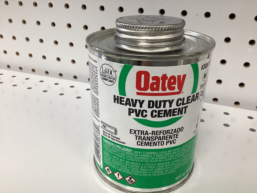 Oaety 16oz Heavy-D Clr PVC Cem