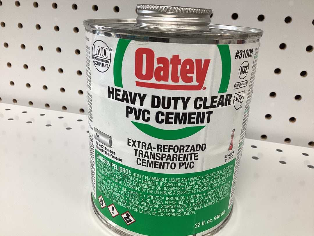 Oaety 32oz Heavy-D Clr PVC Cem