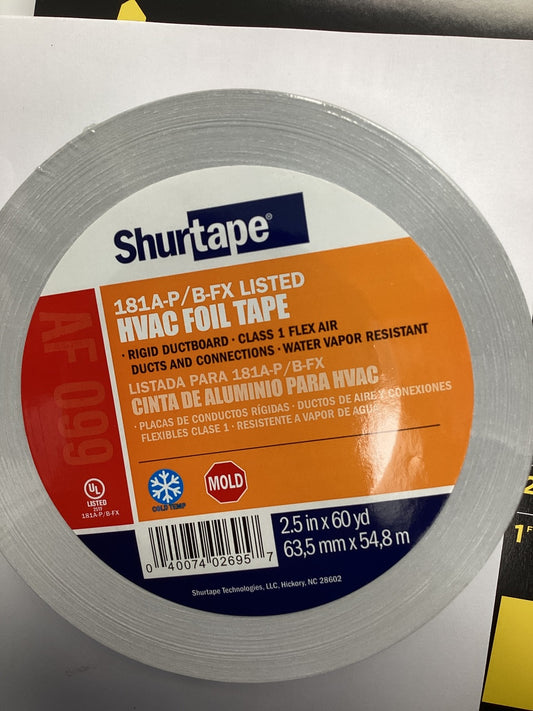 Shurt HVAC Foil tape 2.5'x60yd