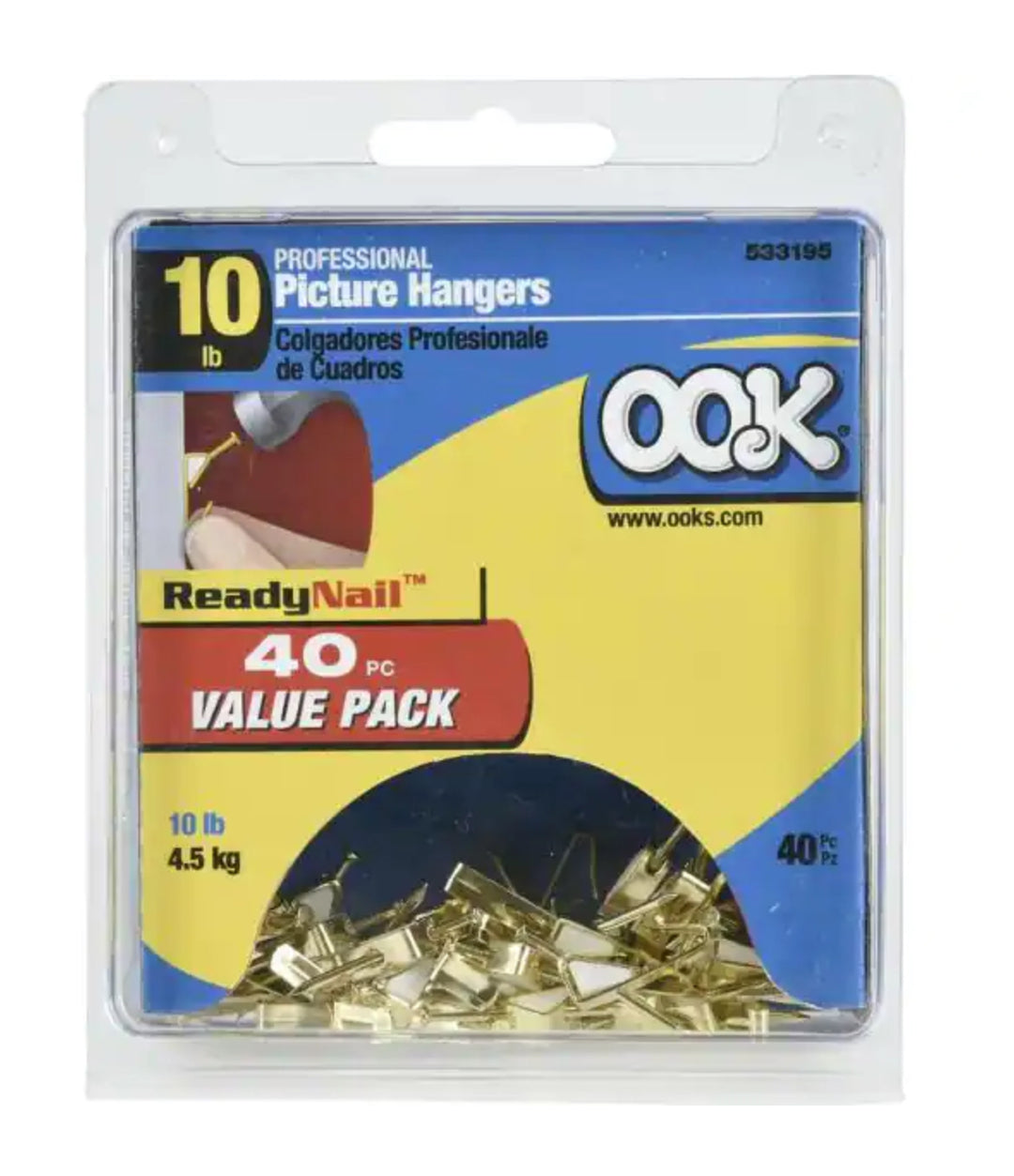 Ook 40pck 10lb Pro Pic Hanger