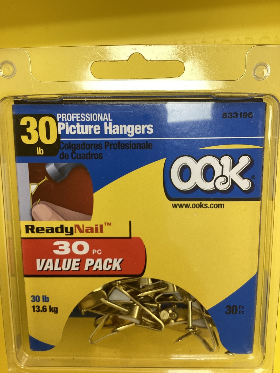 Ook 30pck 30lb Pic Hanger