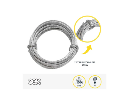 OOK 9 ft. 100 lb. Stainless Steel Hanging Wire