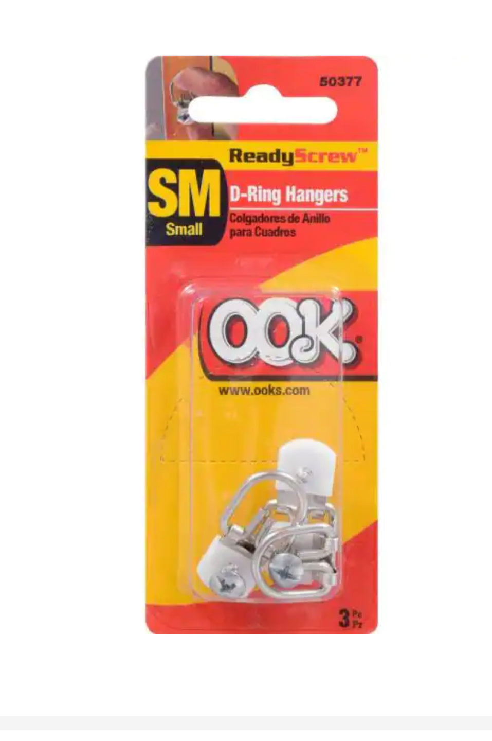 Ook D-ring Hanger 3Pcs