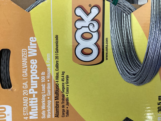 OOK 100ft.100lb.Mult Wire 20Ga