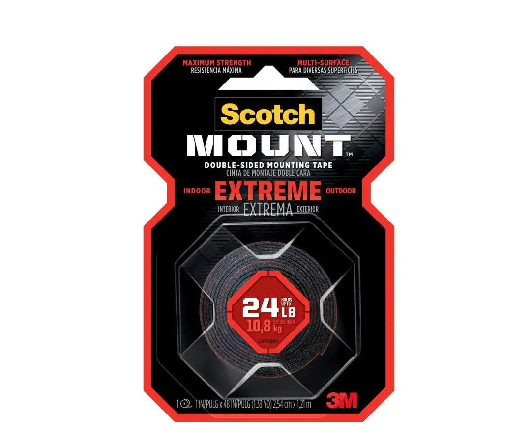 Scotch 1 in. x 1.33 yds. Permanent Double Sided Extreme Mounting Tape