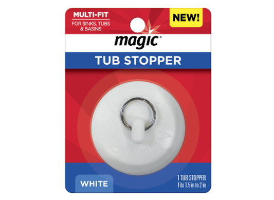 Tub Stopper Multi-Fit in White