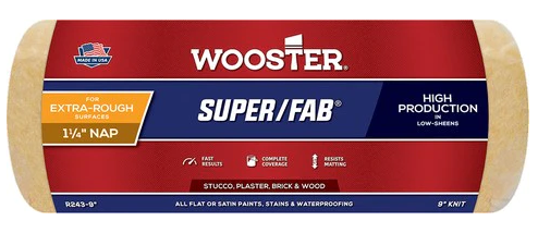 Wooster 9'x1/4' Nap Super Fab Roll Cover