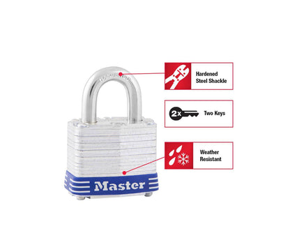 Outdoor Padlock with Key, 1-9/16 in. Wide