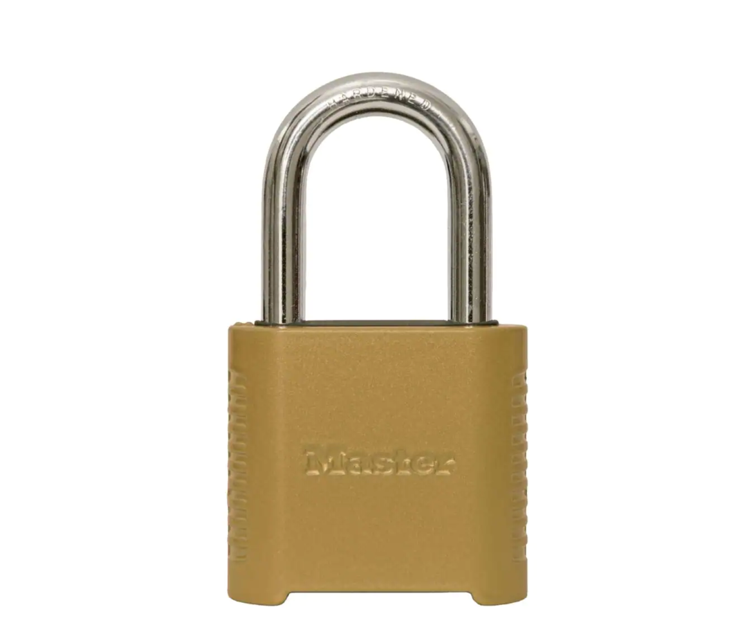 Outdoor Combination Lock, 1-1/2 in. Shackle, Resettable