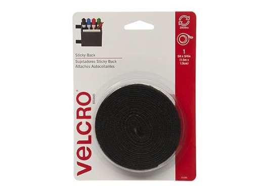 Velcro 5ftx3/4 Stick Blck Tpe