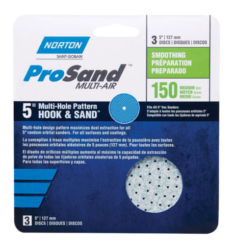 Norton 150 Grit Sandpaper Disc 5'