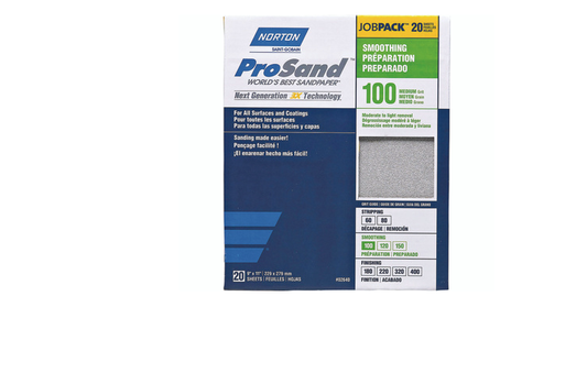 Norton PrSnd 20Shts 100 Medium