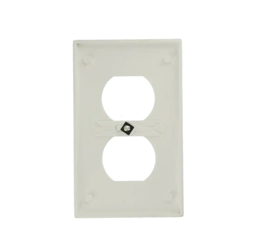 1-Gang Duplex Outlet Wall Plate White