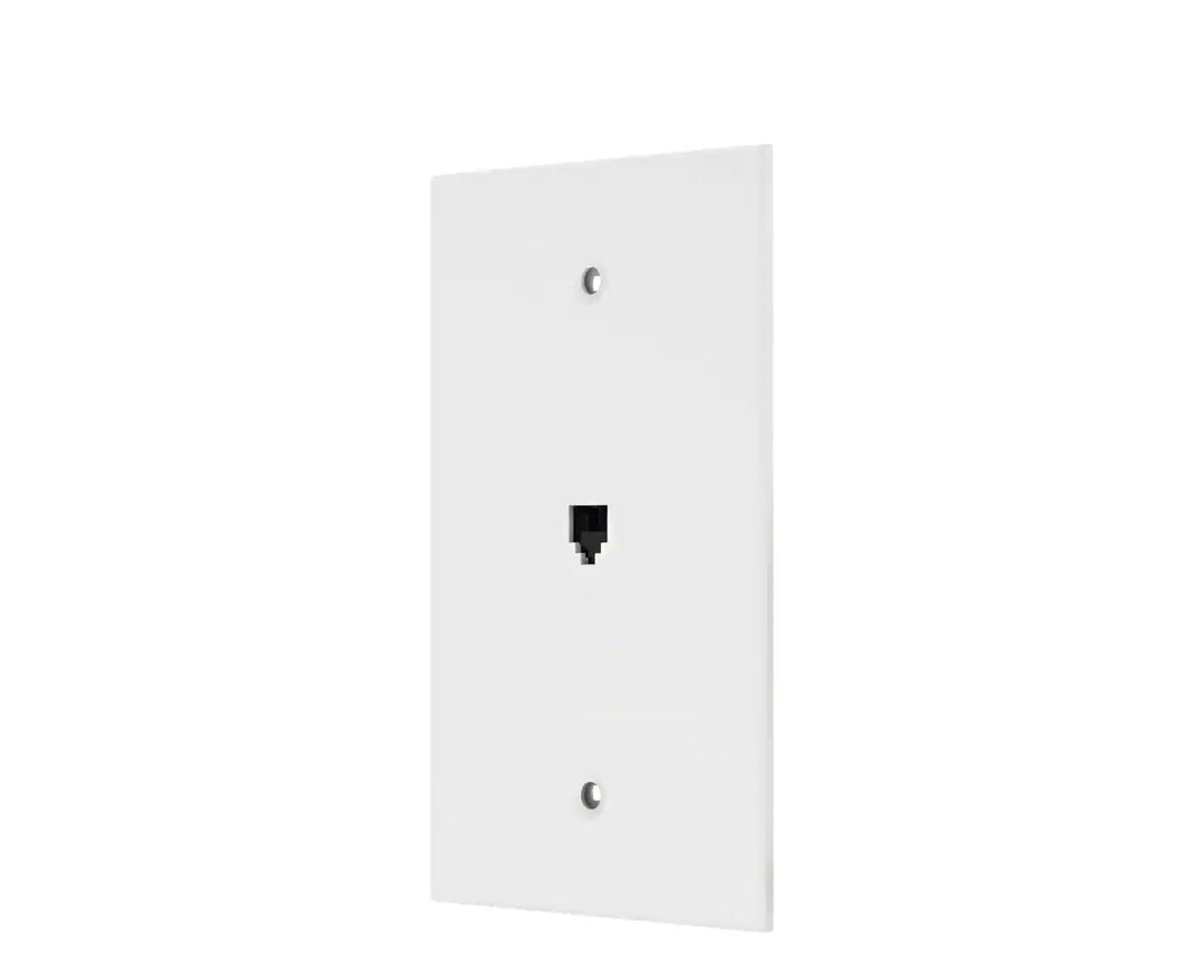 White 1-Gang Phone Jack Wall Plate (1-Pack)