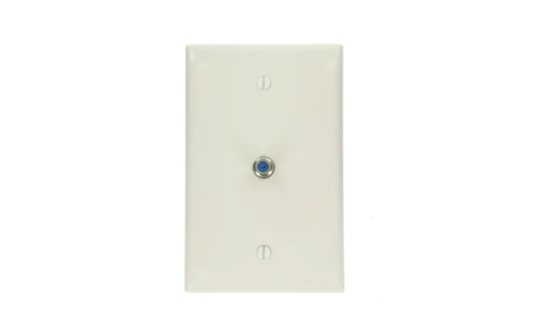 3/8” CATV Wall Plate, White