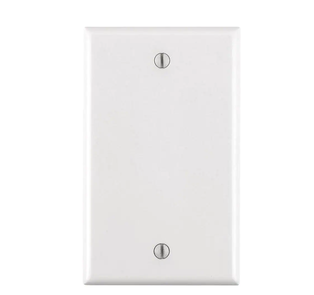 1-Gang Blank Wall Plate White