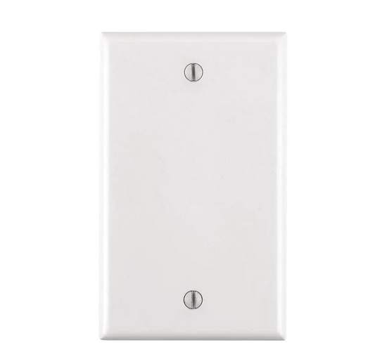 1-Gang Blank Wall Plate White