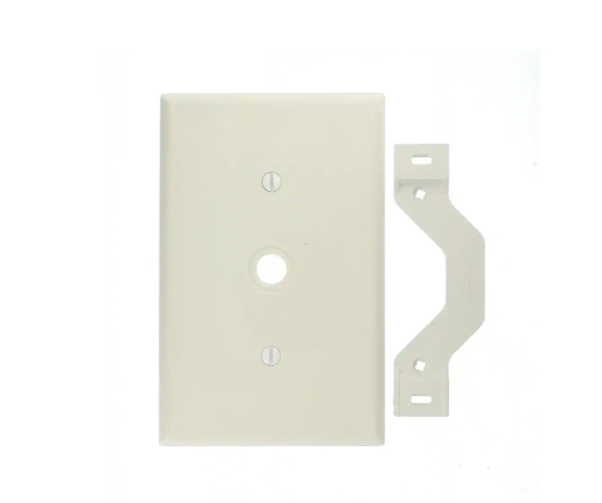 1-Gang Hole Device Telephone/Cable Wall Plate White