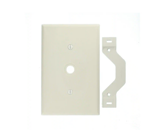 1-Gang Hole Device Telephone/Cable Wall Plate White