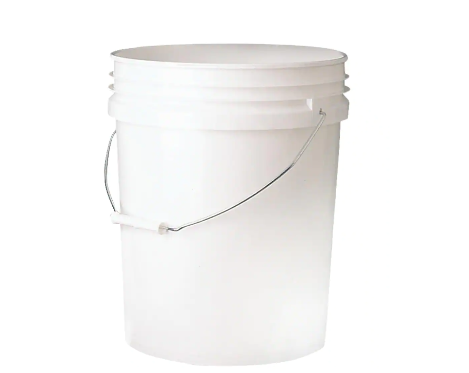 White Empty Bucket 5 gal