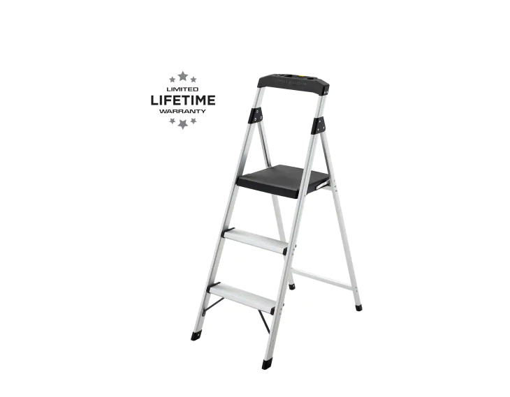 3-Step Aluminum Stool Ladder, 250 lbs. Gorilla