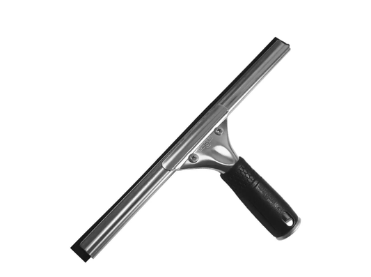 12 in. Stainless Steel Window Squeegee with Rubber Grip  and Bonus Rubber