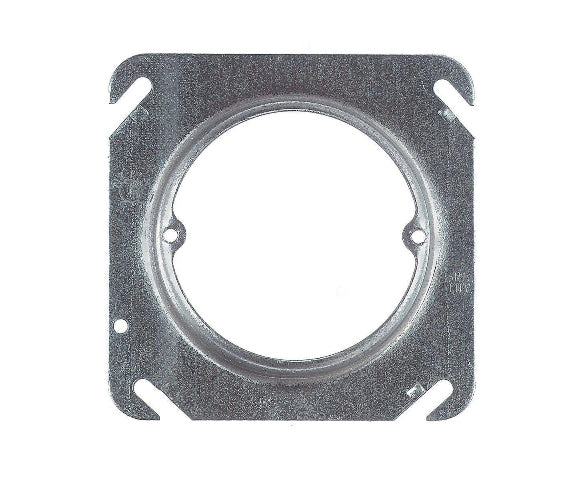 2-Gang 4 in. 4.3 cu. in. Pre-Galvanized Metal Square Mud Ring - 5/8 in. Raised